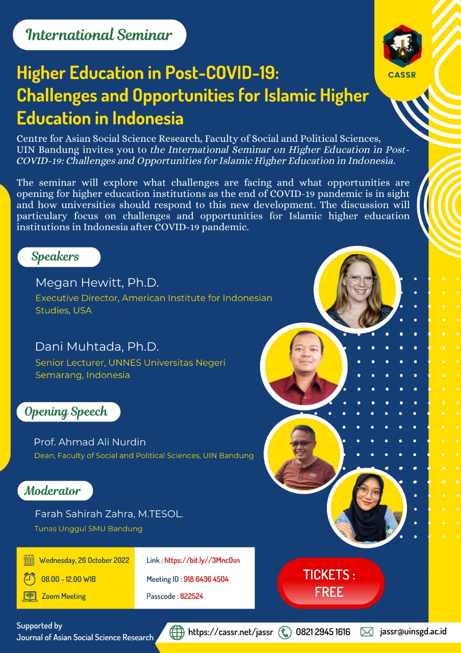 Higher Education in Post-Covid 19: Challenges and Opportunities for Indonesian Islamic Higher Education